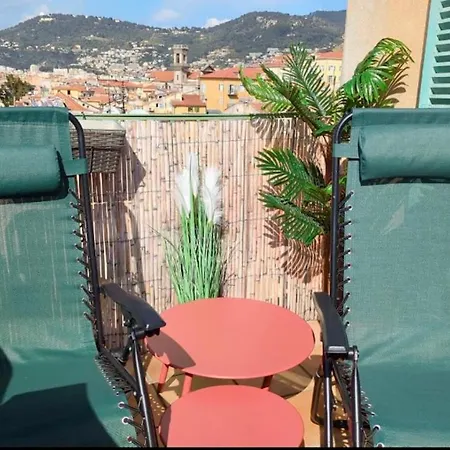 La Croix - F3, Terrasse Vue Panoramique, Vieux-nice Old Town And Terrace Apartman Nizza