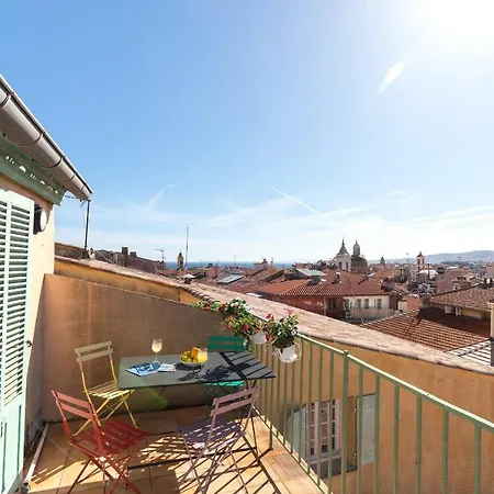 La Croix - F3, Terrasse Vue Panoramique, Vieux-nice Old Town And Terrace Apartman *
